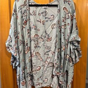Maurices Multicolor Floral Kimono